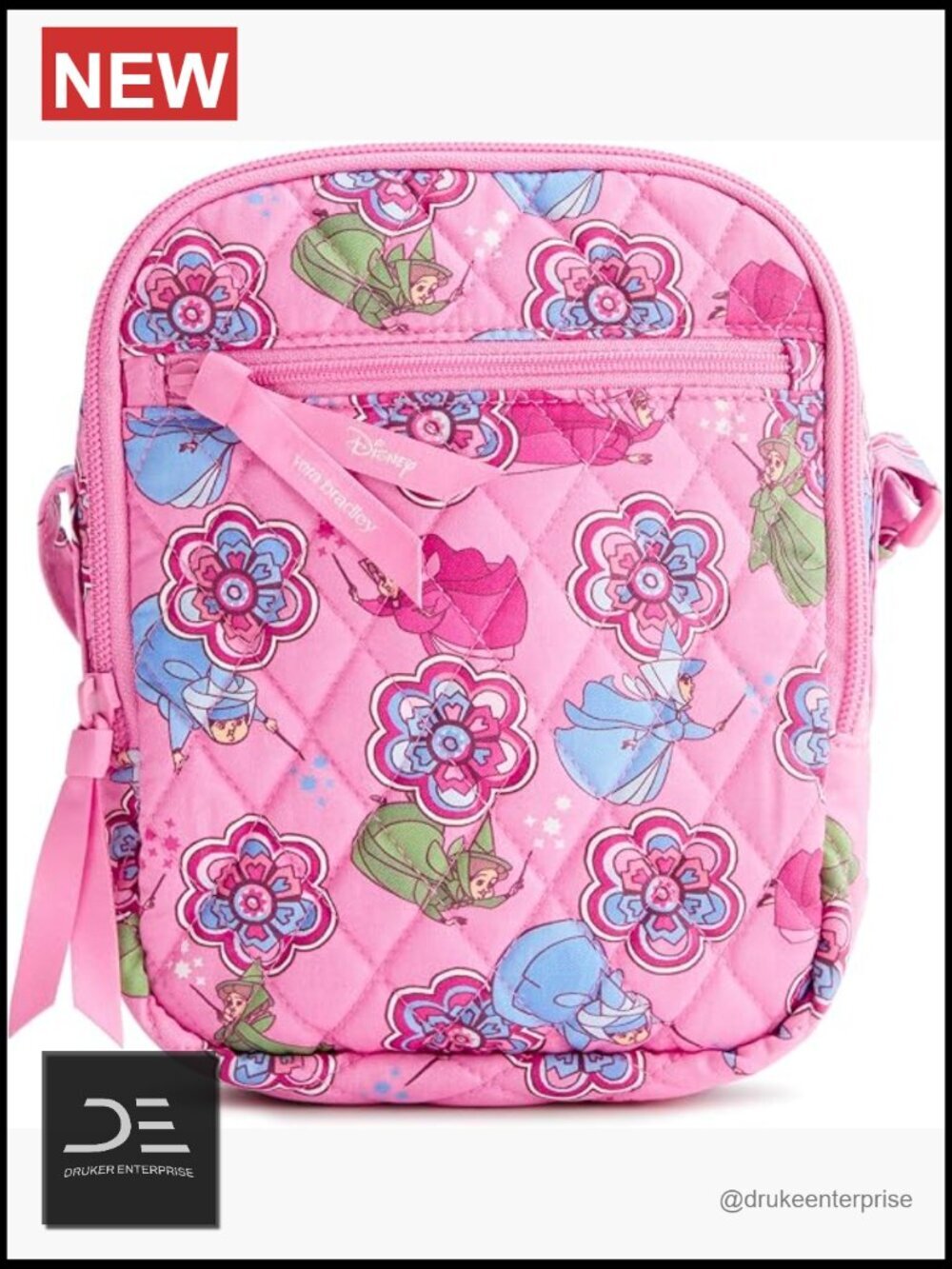 Quilted Cotton Sullivan Crossbody Bag with Adjustable Strap and Zipper Closure